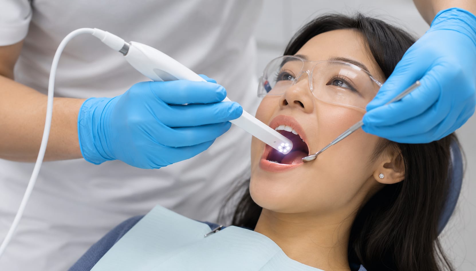 Intraoral camera examination at Crestwood Dental Clinic