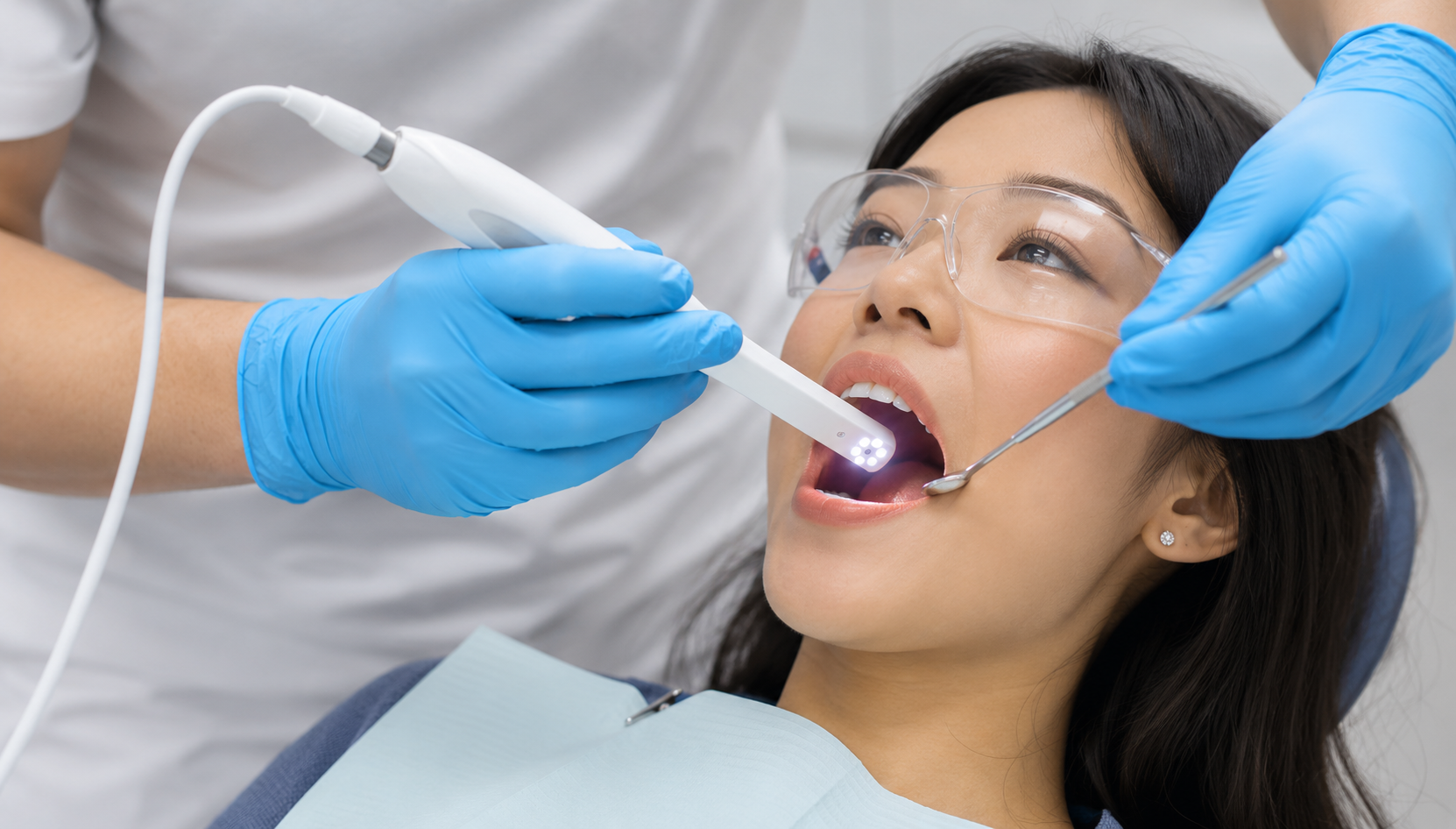Intraoral camera examination at Crestwood Dental Clinic