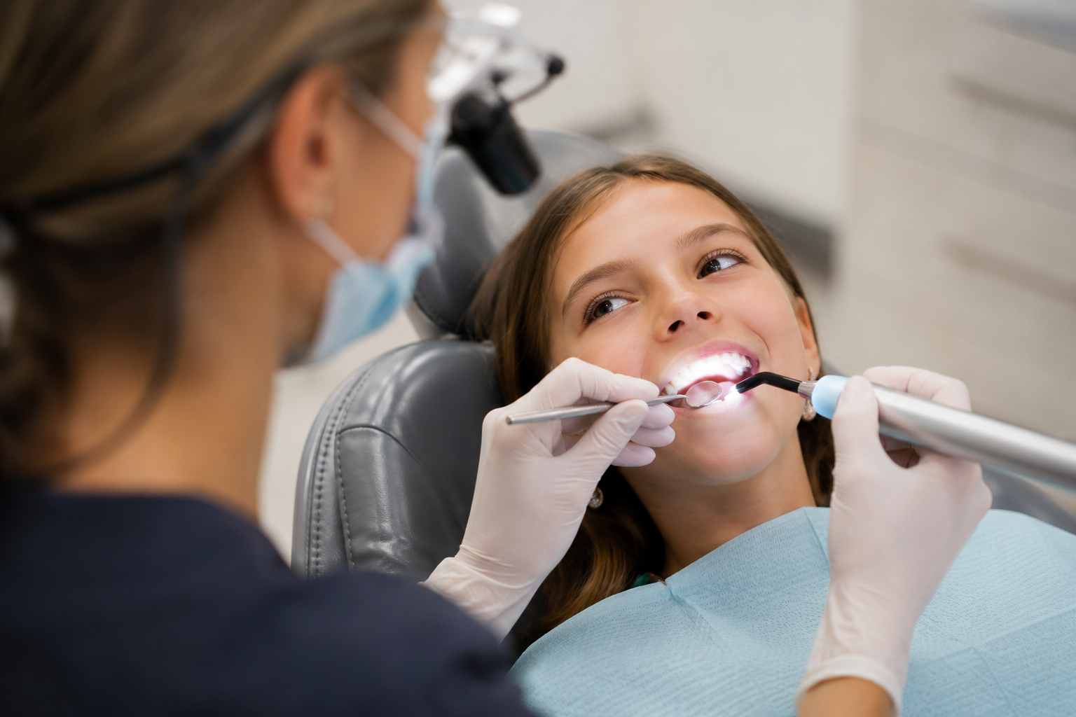 Dental sealants applied to protect teeth at Crestwood Dental Clinic
