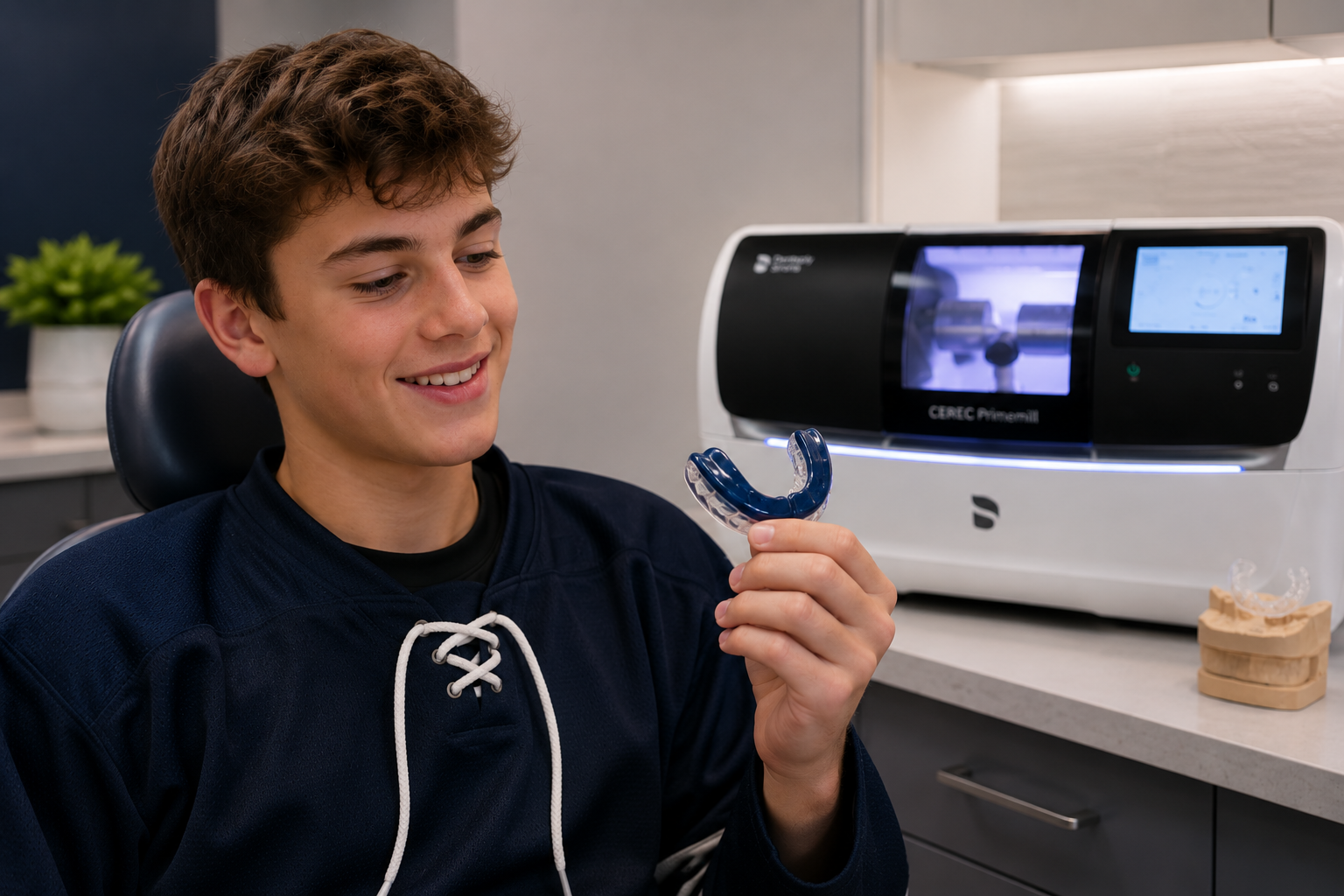 Hockey mouthguard and sports guard at Crestwood Dental Clinic