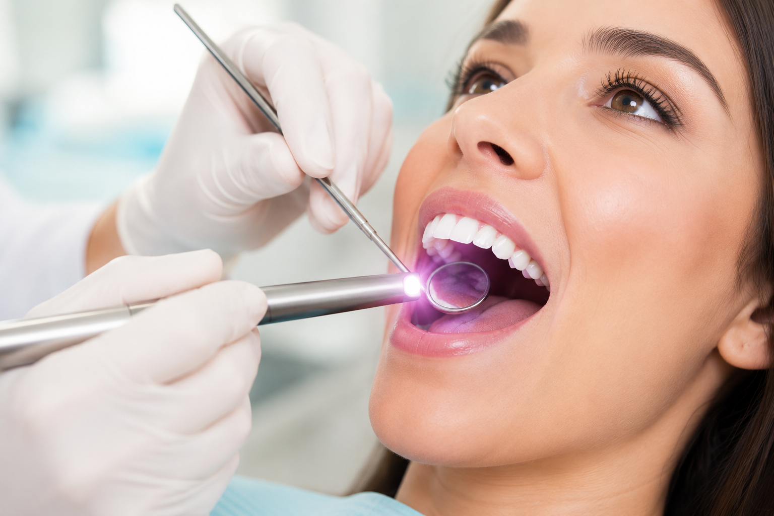 Oral cancer screening examination at Crestwood Dental Clinic
