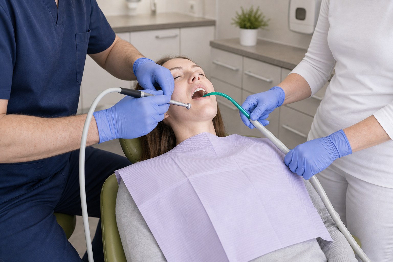 Restorative dental care at the clinic